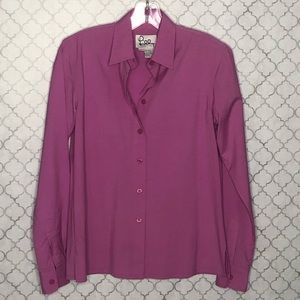 Lilly Pulitzer silk button-down in Rose. Size 4